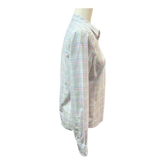UNTUCKIT Womens Chasseles Button Up Blouse~Various~Grey Pink Purple Plaid NWT - Picture 3 of 12